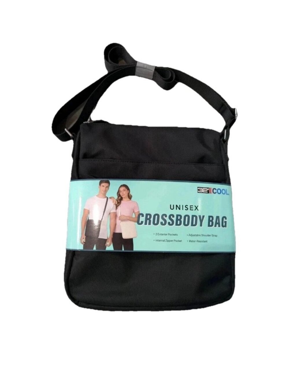 32 Degrees Cool Unisex Crossbody Bag, Black, One size NWT